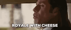 Pulp Fiction Royale With Cheese GIF