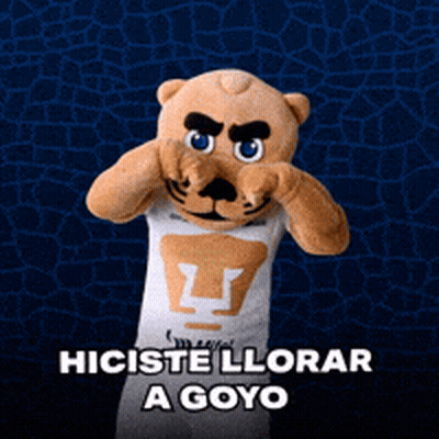 Puma Mascot Covering Eyes Hiciste Llorar A Goyo GIF