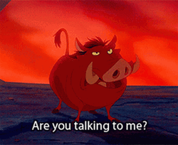 Pumbaa Asking Are You Talking To Me GIF