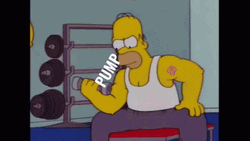 Pump You Up Homer Simpson GIF