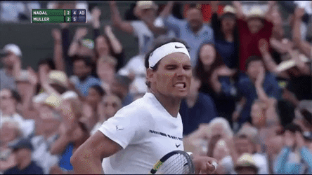 Pumped Rafael Nadal Celebrating GIF