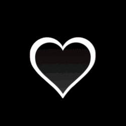 Pumping Black Heart Animation GIF