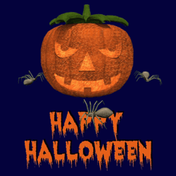 Pumpkin And Spiders Cute Halloween GIF
