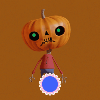 Pumpkin Head Cartoon Saying My Sweet Love GIF
