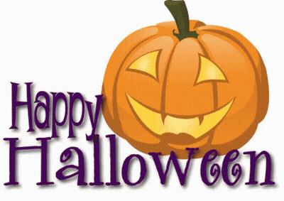 Pumpkin Saying Happy Halloween GIF