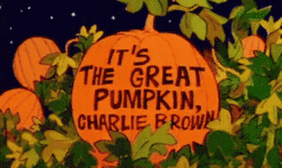 Pumpkin Saying It's The Great Pumpkin GIF