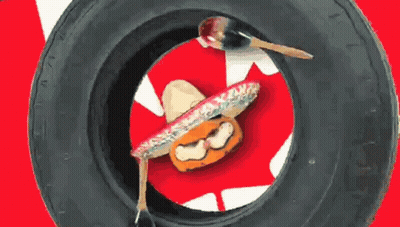 Pumpkin Wearing Sombrero And Mustache GIF