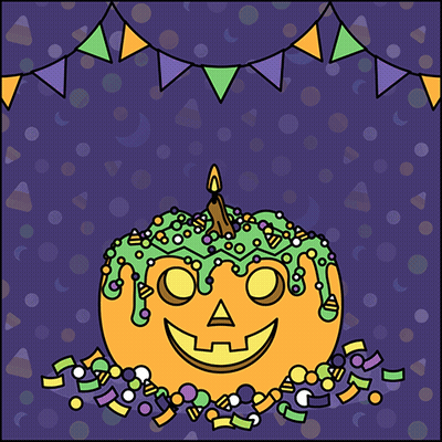 Pumpkin With Candle On Top GIF