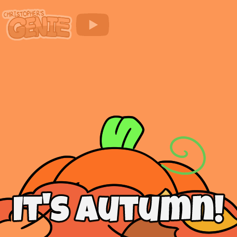 Pumpkin With Words It's Autumn GIF