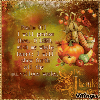 Pumpkins And Corn On The Cob With Bible Verse GIF