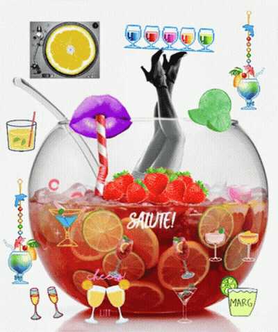 Punch Bowl Saying Salute GIF