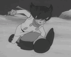 Punch In The Face Cyborg009 Penguin Black And White