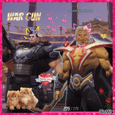 Punisher And Adam Warlock Video Game Characters GIF