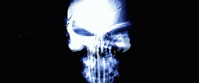 Punisher Skull Poster With Blood GIF