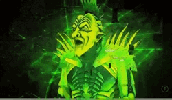 Punk Rocker Goblin Neon Green Cave GIF