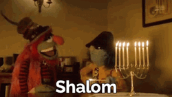 Puppet Hanukkah Shalom GIF