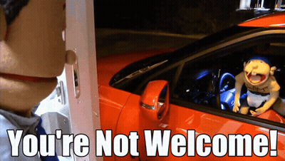 Puppet In A Car You're Not Welcome GIF