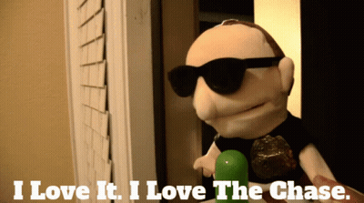 Puppet In Sunglasses Saying I Love It I Love The Chase GIF