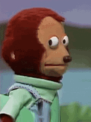 Puppet Monkey Awkward Funny Eye  GIF