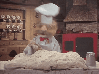 Puppet Passing Out Baking GIF