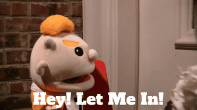 Puppet Saying Hey Let Me In On It GIF
