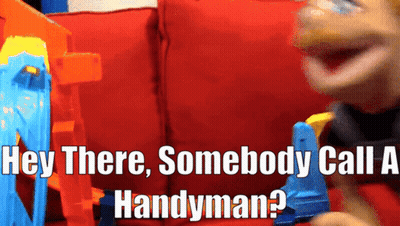 Puppet Saying Hey There Somebody Call A Handyman GIF