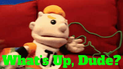 Puppet Saying What's Up Dude GIF