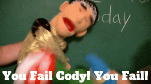 Puppet Saying You Fail Cody GIF