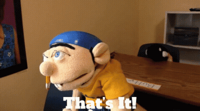 Puppet Says That's It Holding Pencil In Mouth GIF