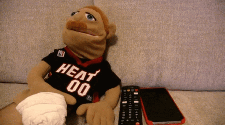 Puppet Wearing Miami Heat GIF