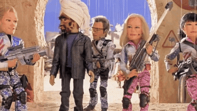 Puppet With Headset GIF
