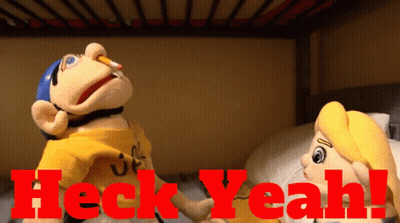 Puppet With Heck Yeah Poster GIF
