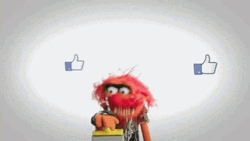 Puppet With Like Buttons GIF