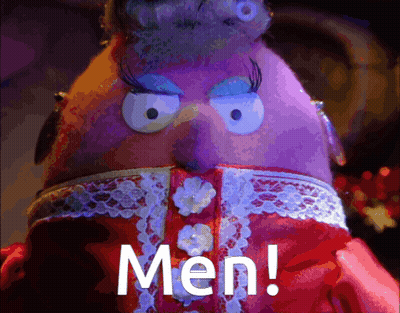 Puppet With Words Men On It GIF