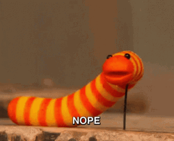 Puppet Worm Nope GIF