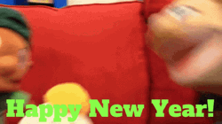Puppets Happy New Year! GIF