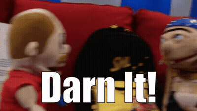 Puppets Sitting On Couch Darn It GIF