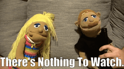 Puppets Sitting With Nothing To Watch GIF