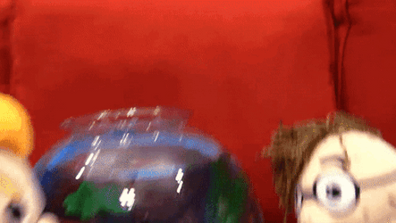 Puppets With A Bowl Of Goldfish GIF