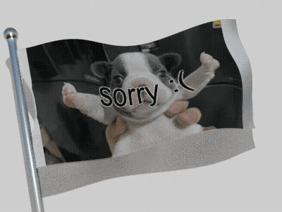 Puppy Flag Saying Sorry GIF