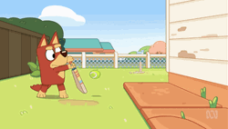 Puppy Practices Playing Cricket GIF