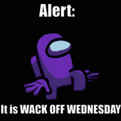 Purple Among Us Character Alert It Is Wack Off Wednesday GIF