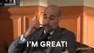 Purple Among Us Character Saying I Said I'm Fine GIF