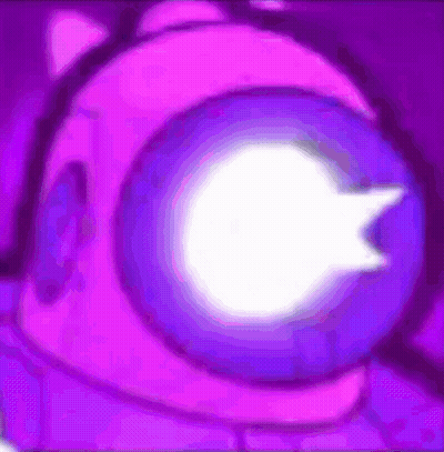 Purple Among Us Character White Light Eye GIF