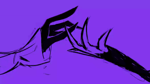 Purple And Black Background With Silhouette GIF