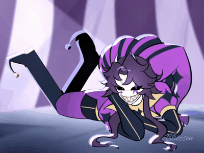Purple And Black Jester Blitzsen GIF