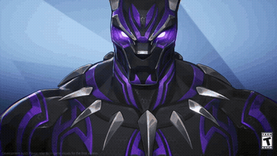 Purple And Black Superhero With T GIF