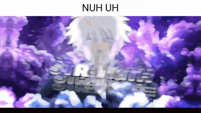 Purple And Blue Background Saying Nuh Uh GIF