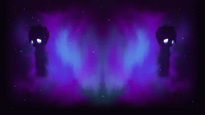 Purple And Blue Background With Person Silhouette GIF