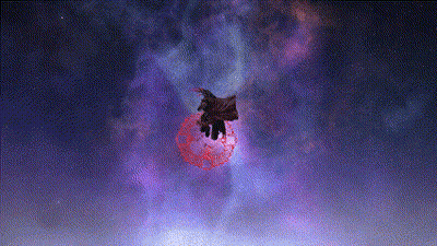 Purple And Blue Background With Red Circle GIF